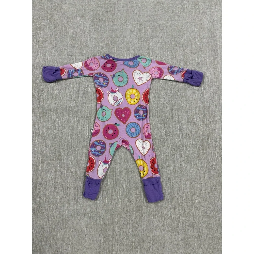 Little Sleepies Lavender Donut Dreams Zippy Bamboo Pajama Size Newborn NB